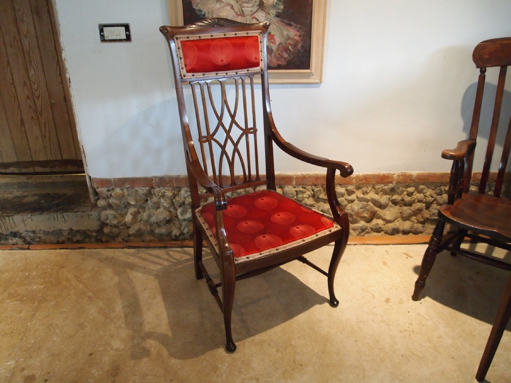 Chair stunning Arts and Crafts Mahogany armchair c1900