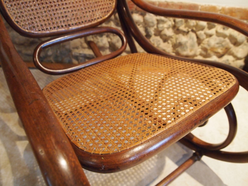 Chair rocking chair original bentwood Thonet c1920 View III