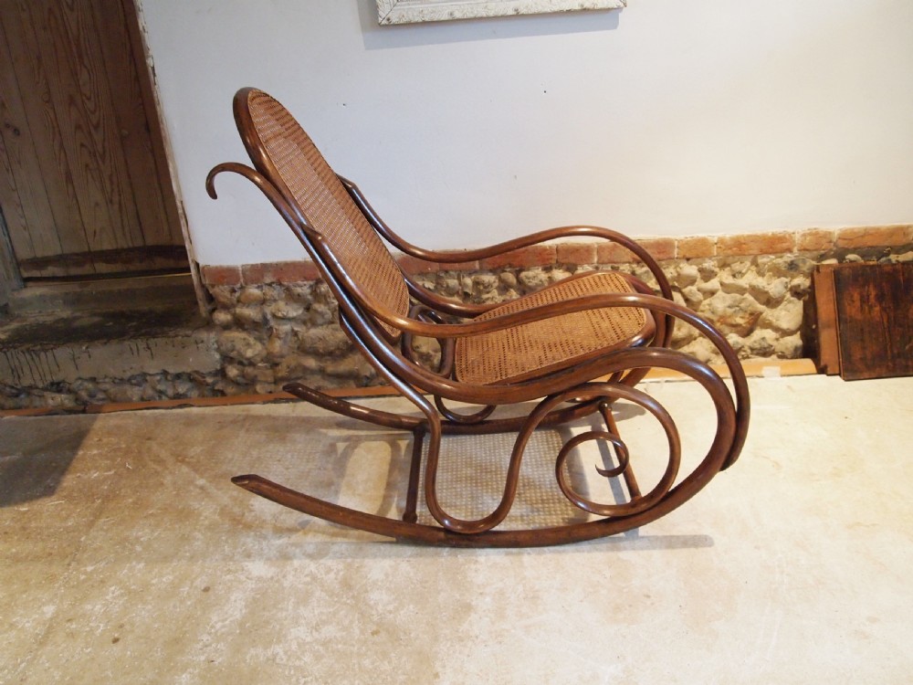 Chair rocking chair original bentwood Thonet c1920 View VI