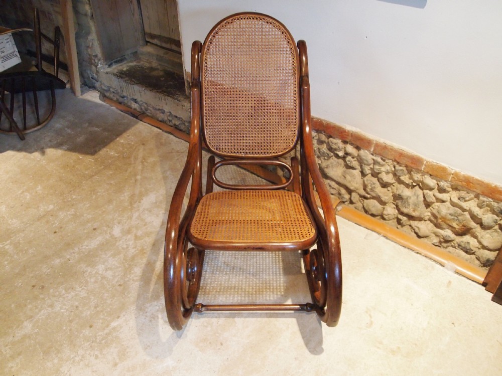Chair rocking chair original bentwood Thonet c1920 View VIII