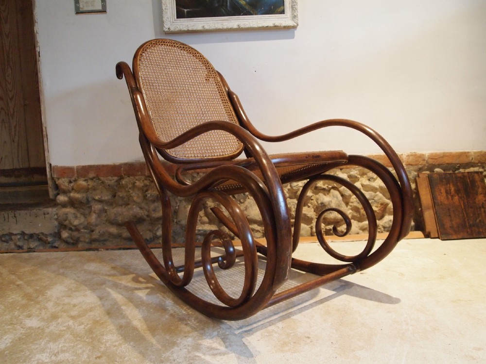 Chair rocking chair original bentwood Thonet c1920 View IX