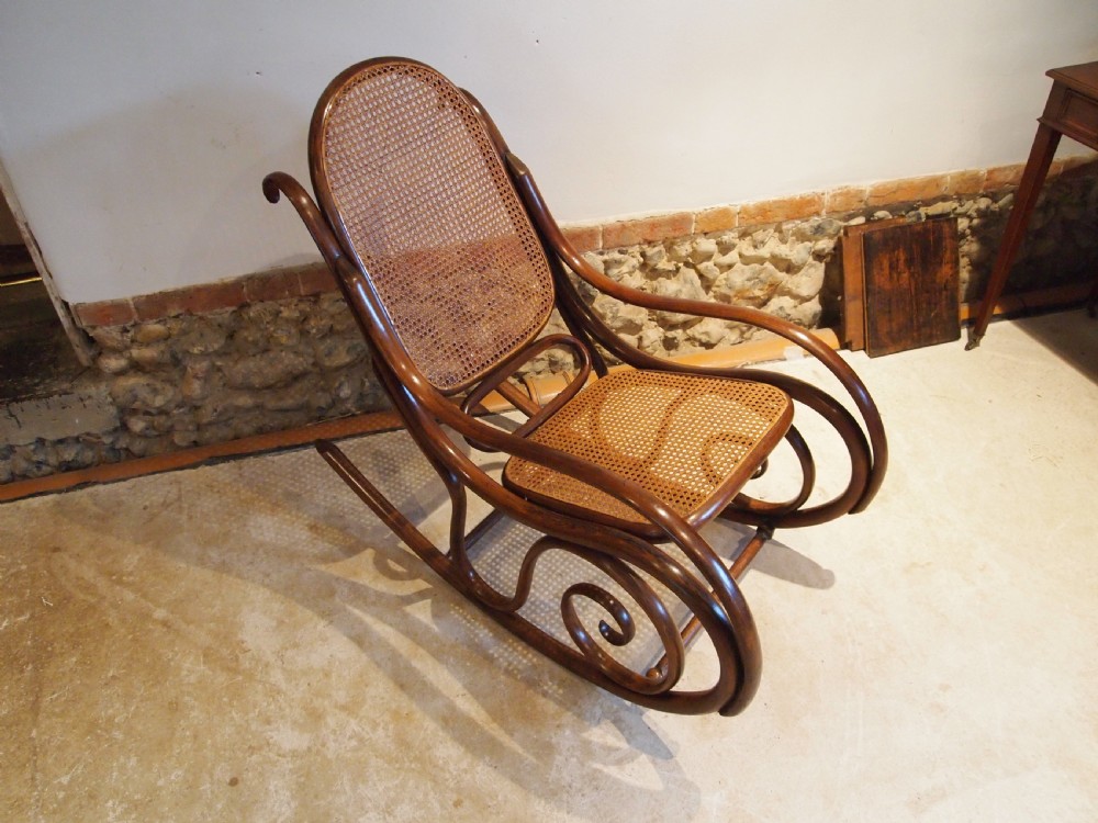 Chair rocking chair original bentwood Thonet c1920 View X