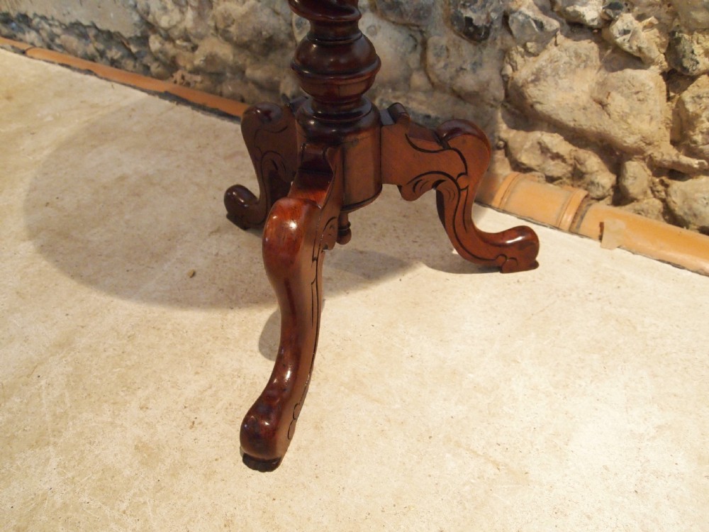Table side hall lamp Walnut and inlaid games c1880 View VII