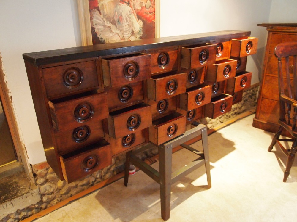 Chest of drawers apothecary chemist pharmacy Victorian Mahogany c1860 View IV