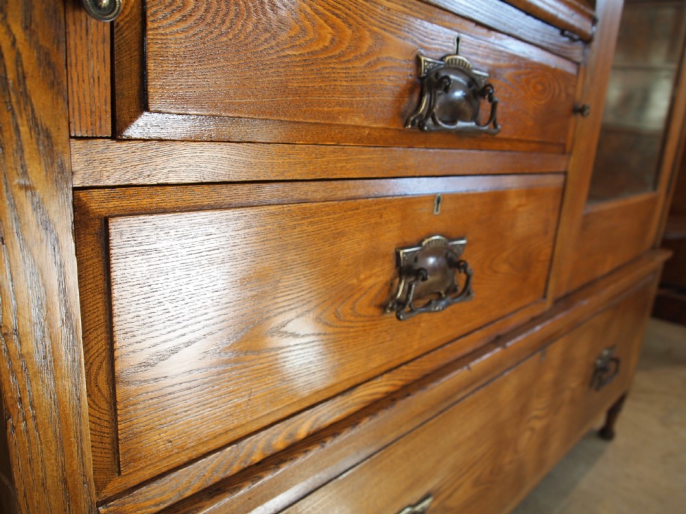 Wardrobe chest of drawers Arts and Crafts Ash c1900 View IX