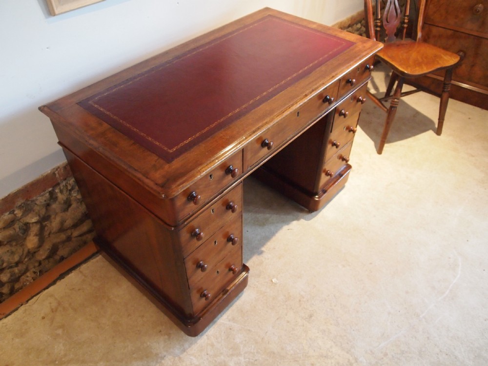 Desk Victorian Mahogany small size c1850