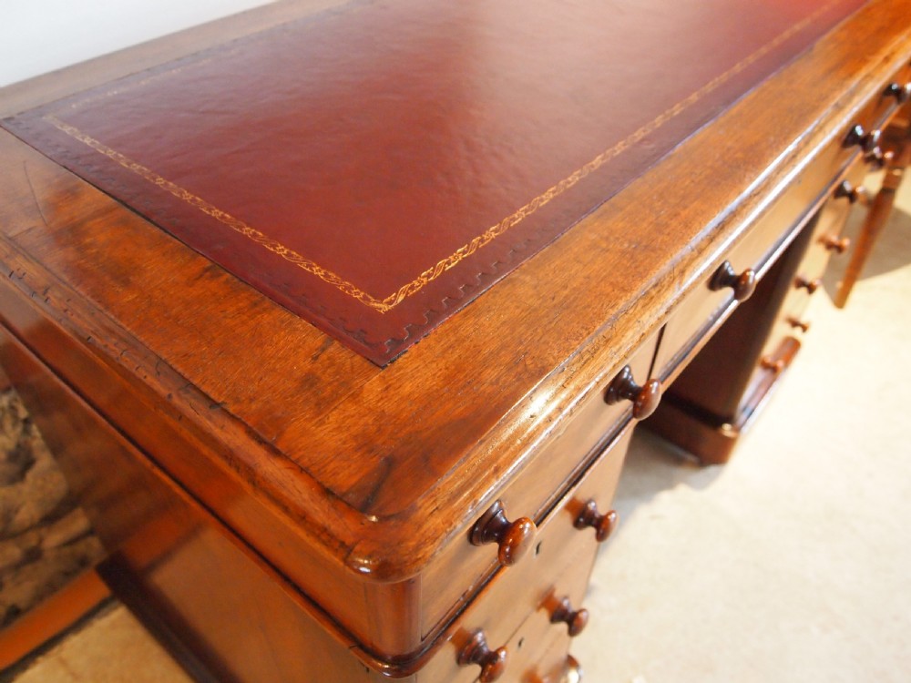 Desk Victorian Mahogany small size c1850 View VI