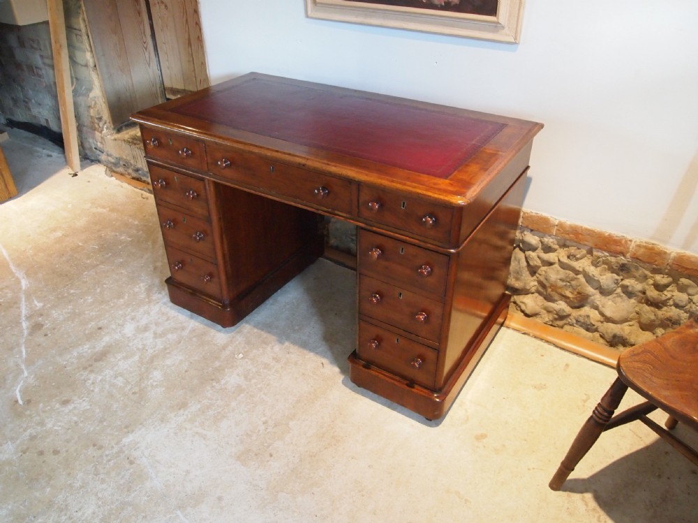 Desk Victorian Mahogany small size c1850 View VIII