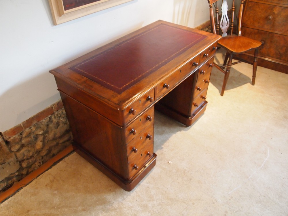 Desk Victorian Mahogany small size c1850 View IX