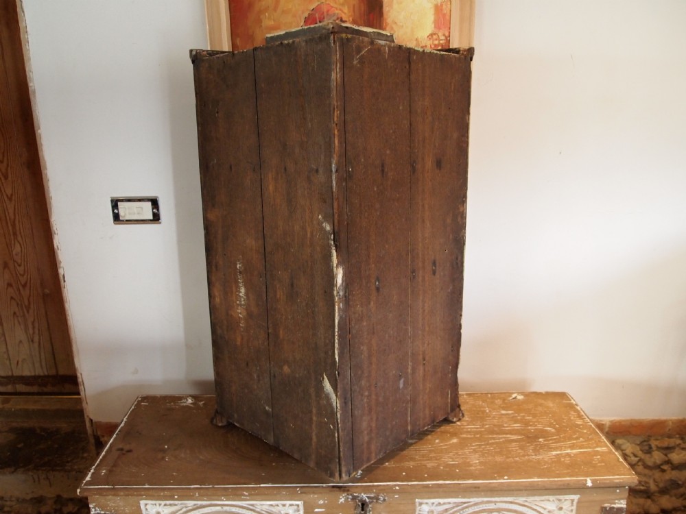 Cupboard corner George III Oak bowfront c1770 View IX