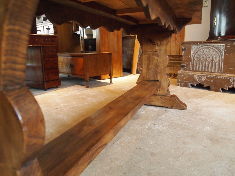 Table refectory farmhouse dining Elm c1920 View VII