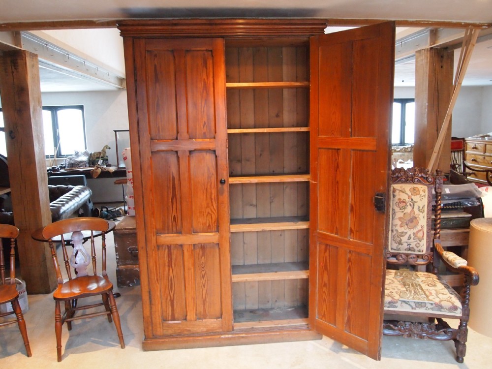 Cupboard pantry larder shoe house keepers Victorian Pitch Pine c1880 View VI