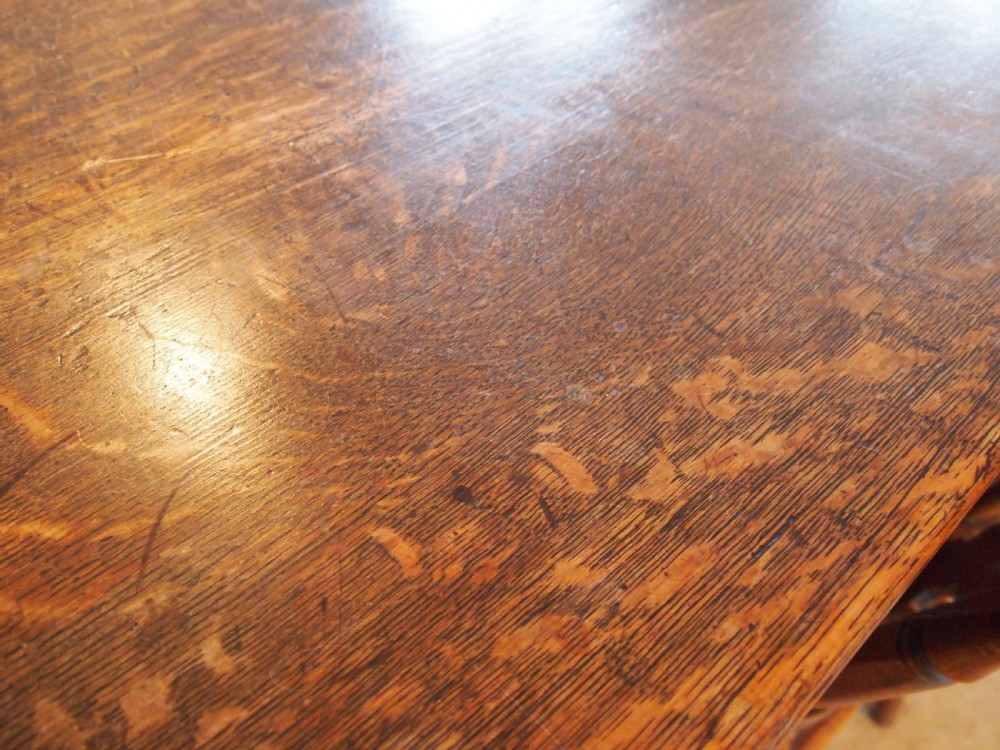 Table refectory farmhouse dining Victorian Oak c1890 View III