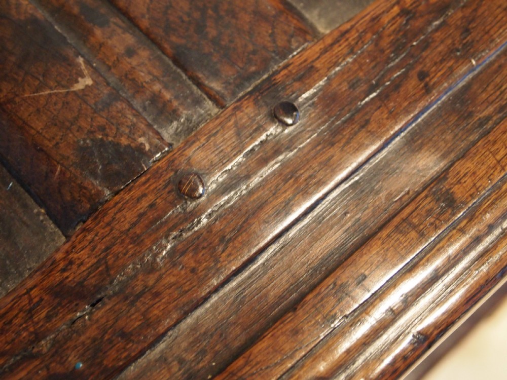 Coffer chest blanket box Queen Anne Oak c1700 View VI