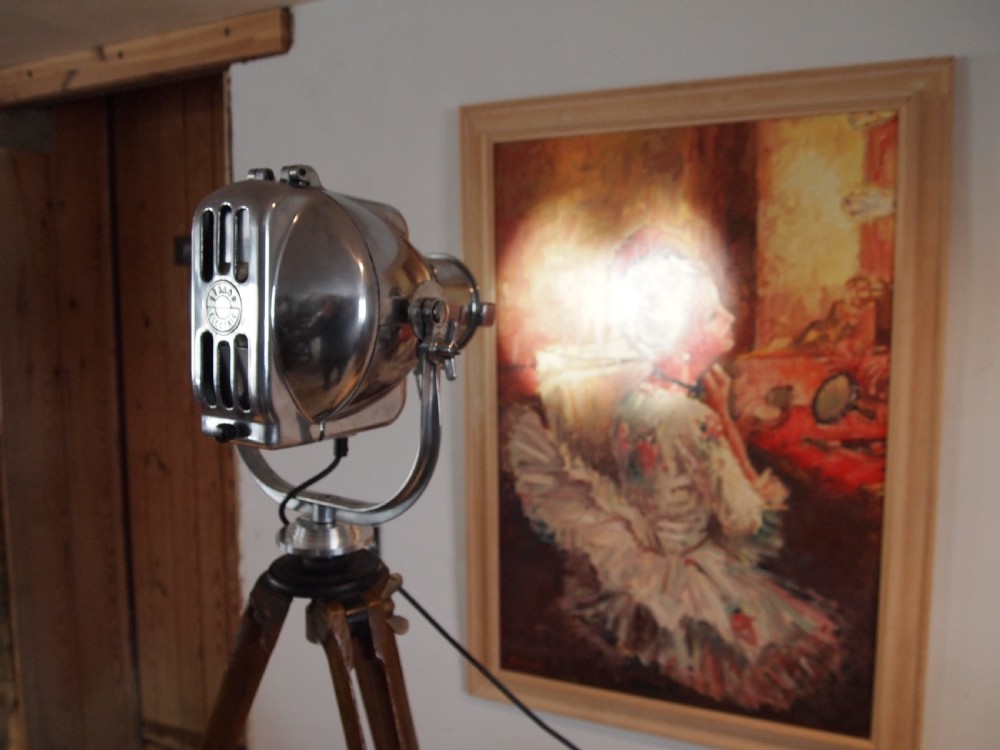 Lamp Strand Theatre lamp light polished c1920 View XI