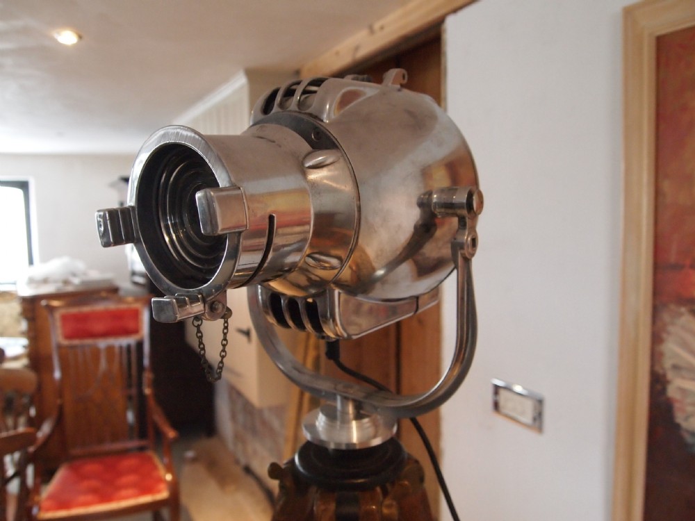 Lamp Strand Theatre lamp light polished c1920 View XII