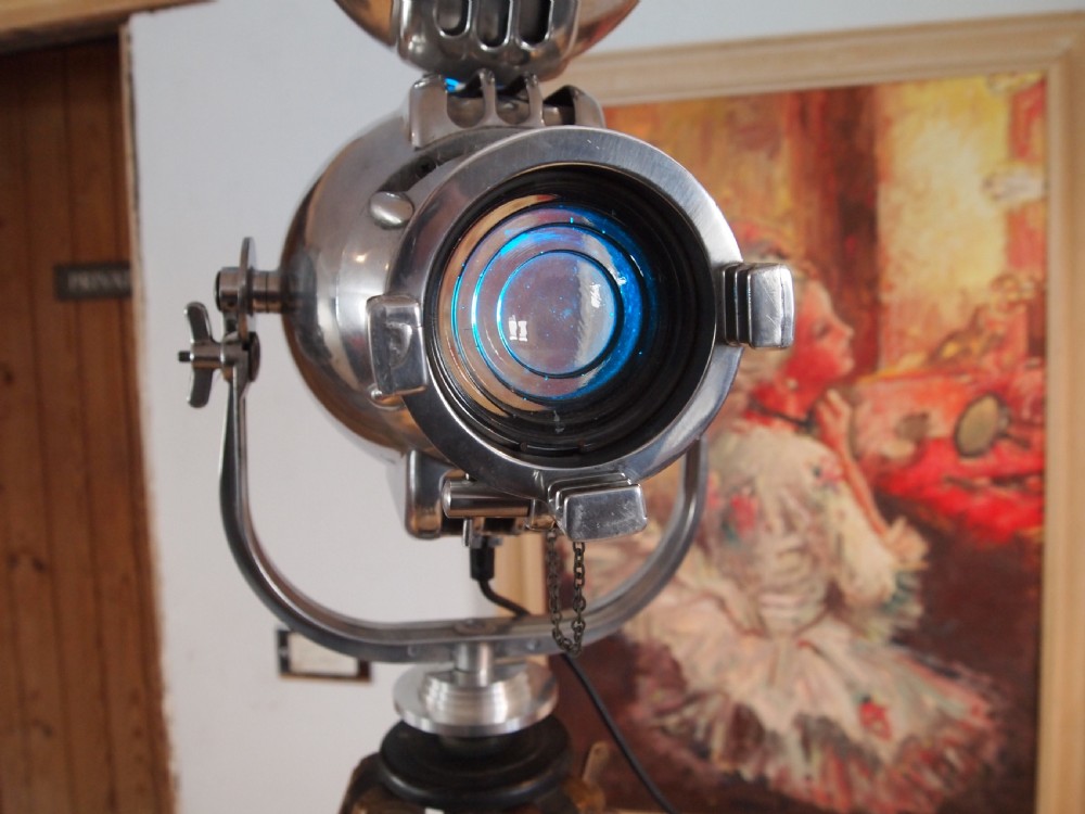 Lamp Strand Theatre lamp light polished c1920 View XIII
