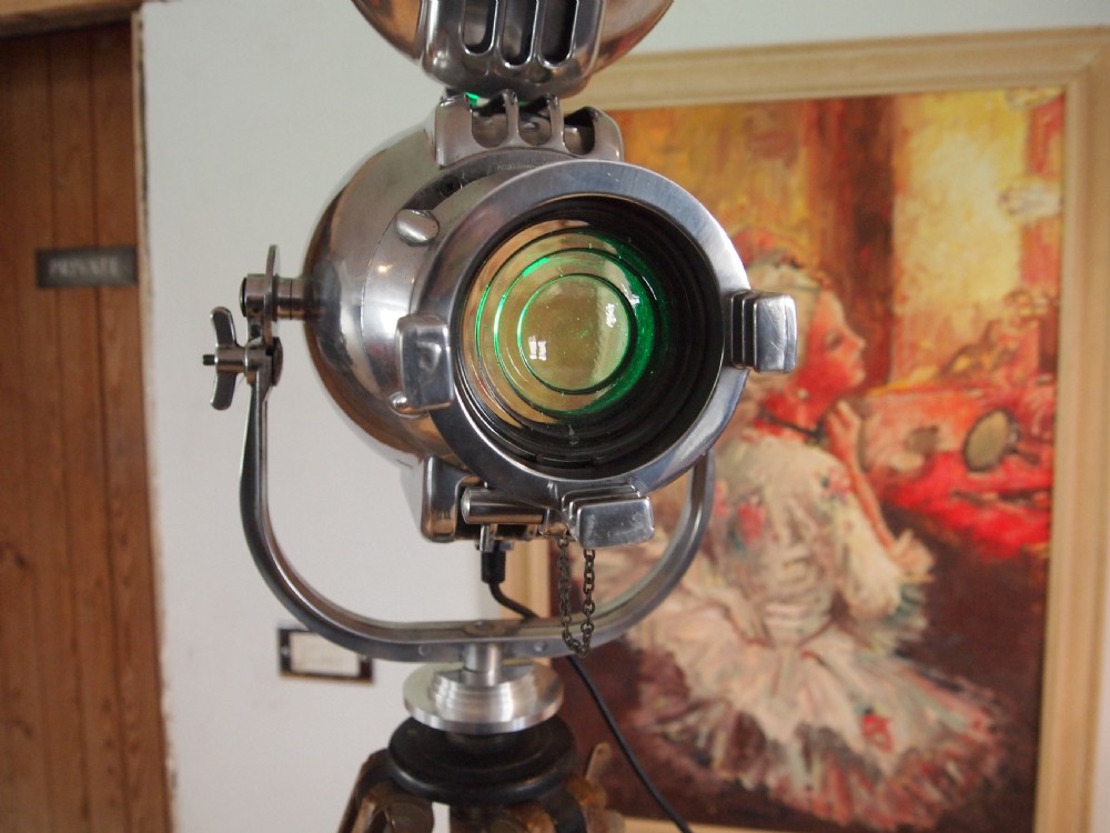 Lamp Strand Theatre lamp light polished c1920 View XIV