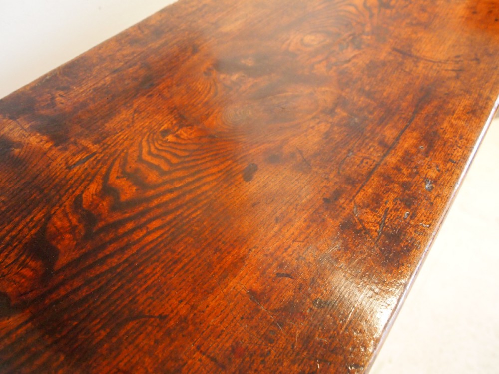 Coffer chest blanket box traditional Elm six plank Queen Anne c1700  View VIII