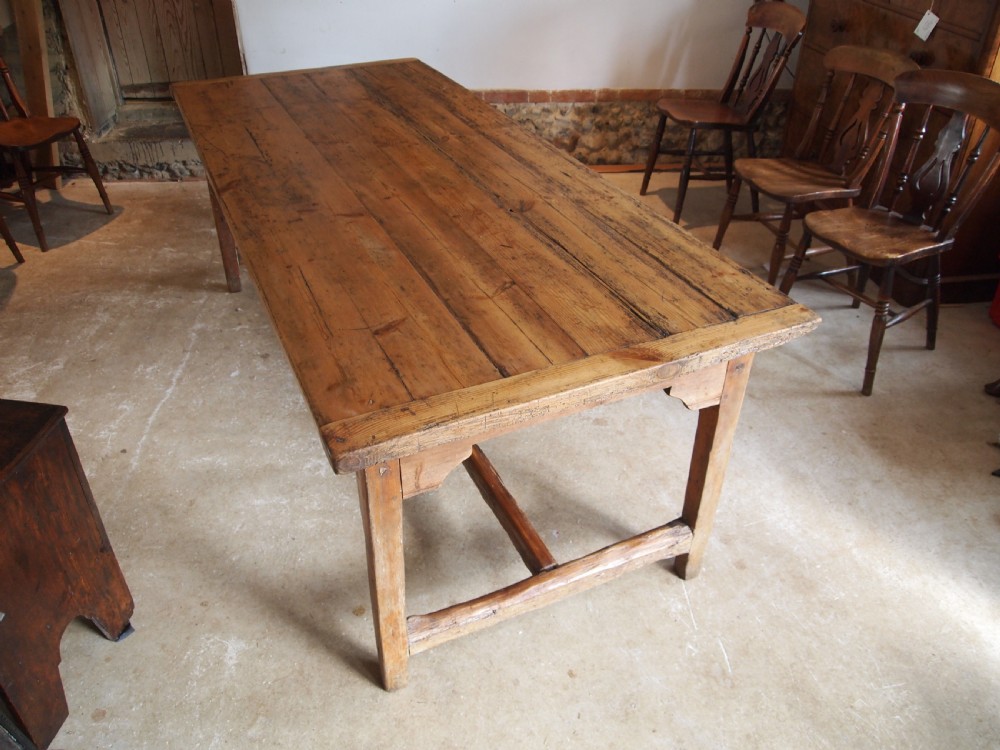 Table refectory farmhouse dining George III Pine c1810  View IX
