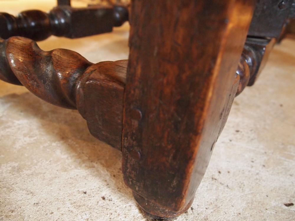Table Queen Anne Oak gateleg dining farmhouse refectory c1700 View VIII