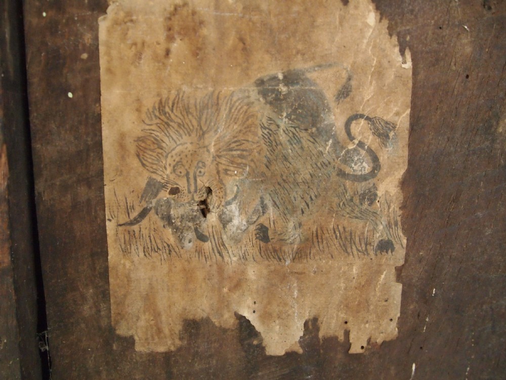 Cupboard wardrobe press Charles II Oak 2 parts c1680 View VI