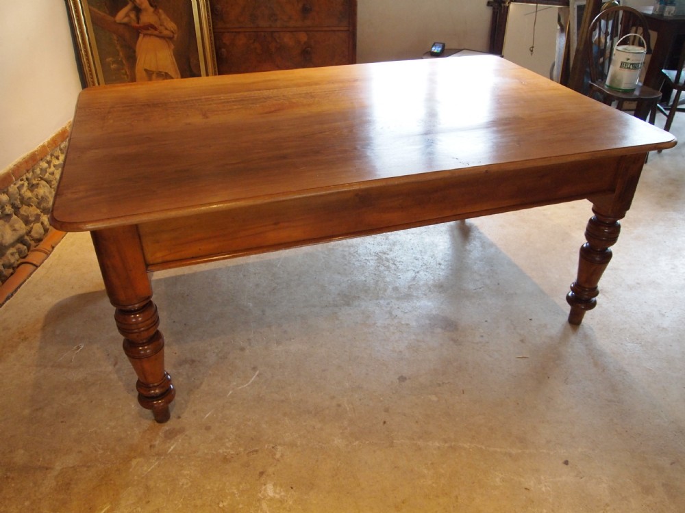 Table Victorian Oak dining refectory farmhouse c1880 View II