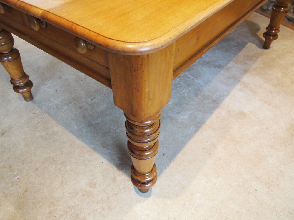 Table Victorian Oak dining refectory farmhouse c1880 View VII