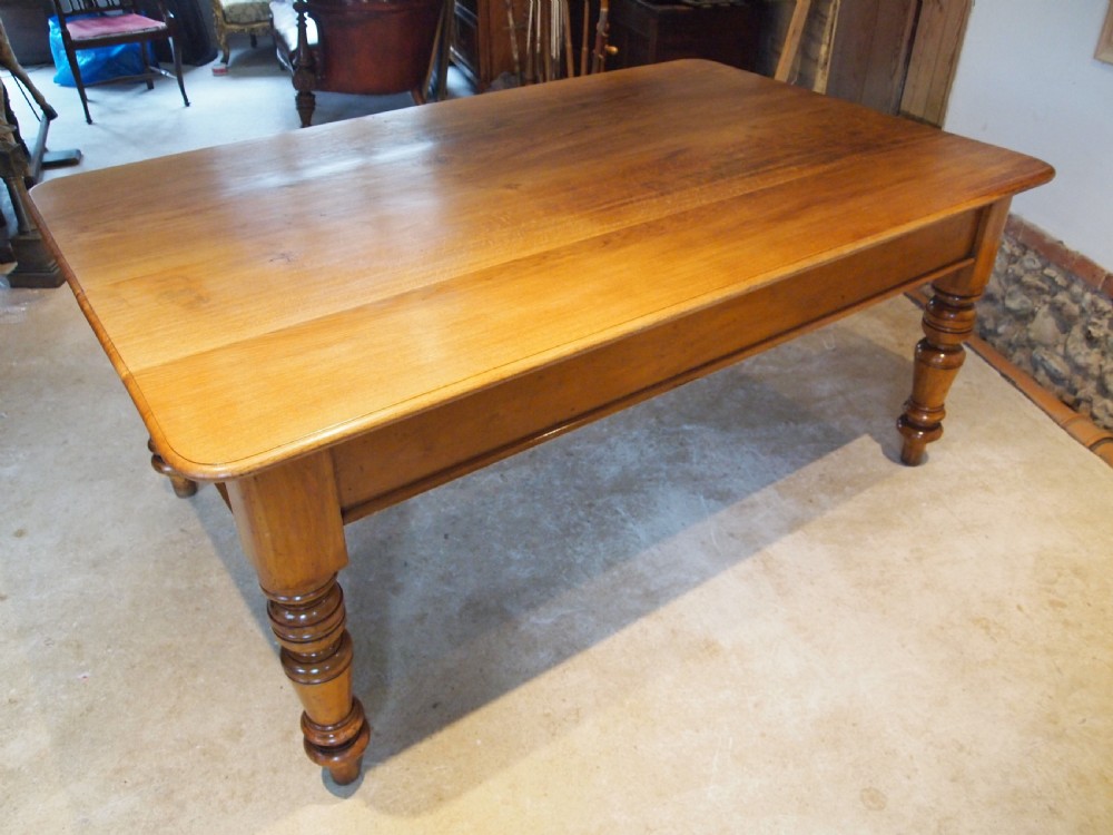 Table Victorian Oak dining refectory farmhouse c1880 View IX