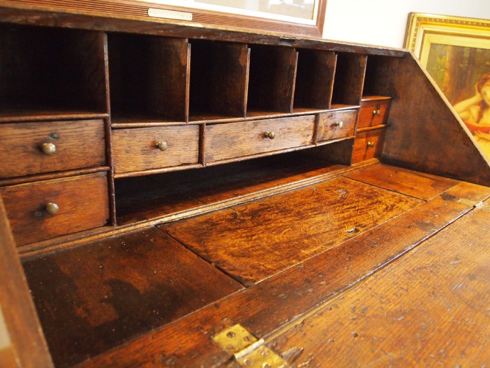 Bureau George II Oak c1740 View VIII