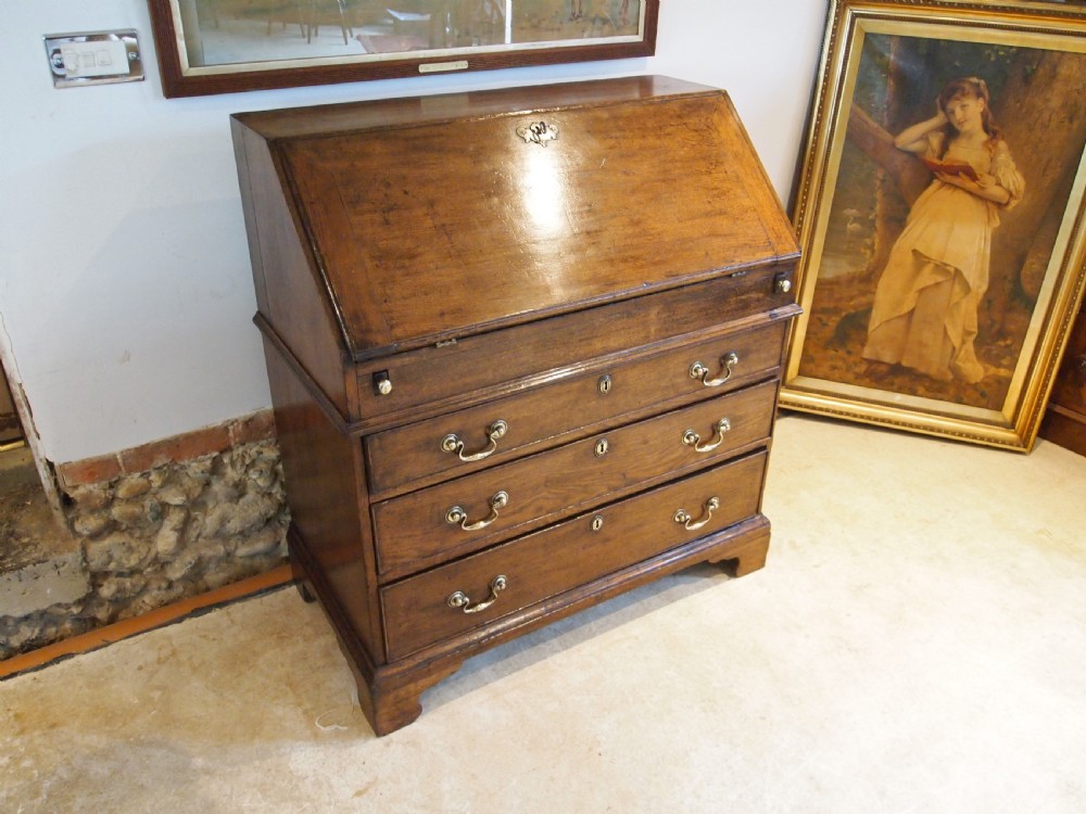 Bureau George II Oak c1740 View XIII