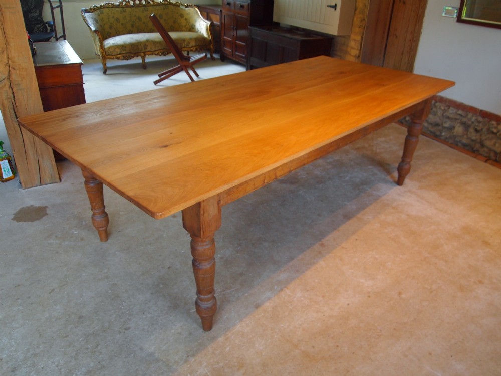 Table Edwardian refectory dining farmhouse Oak and Pine c1910