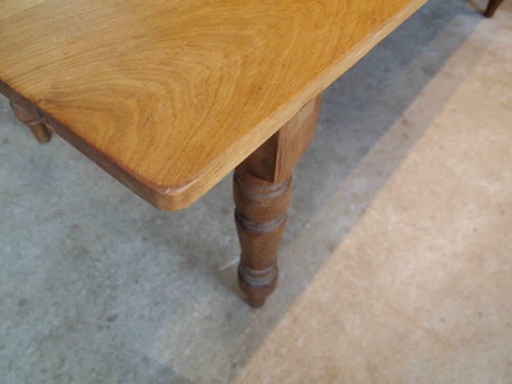 Table Edwardian refectory dining farmhouse Oak and Pine c1910 View II