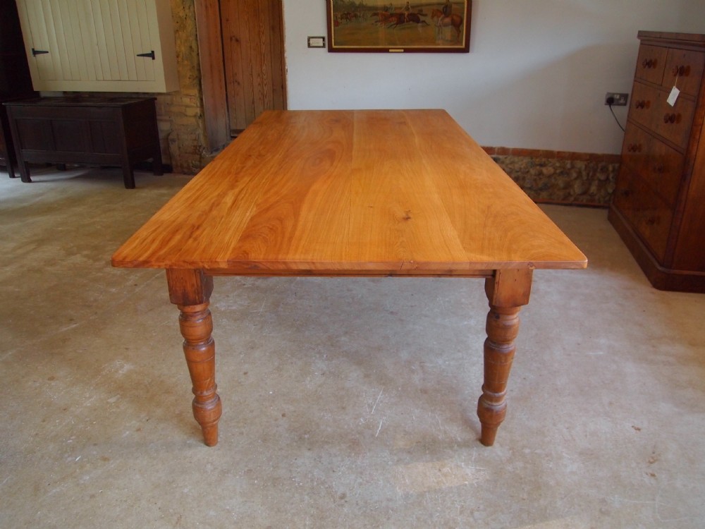Table Edwardian refectory dining farmhouse Oak and Pine c1910 View VII