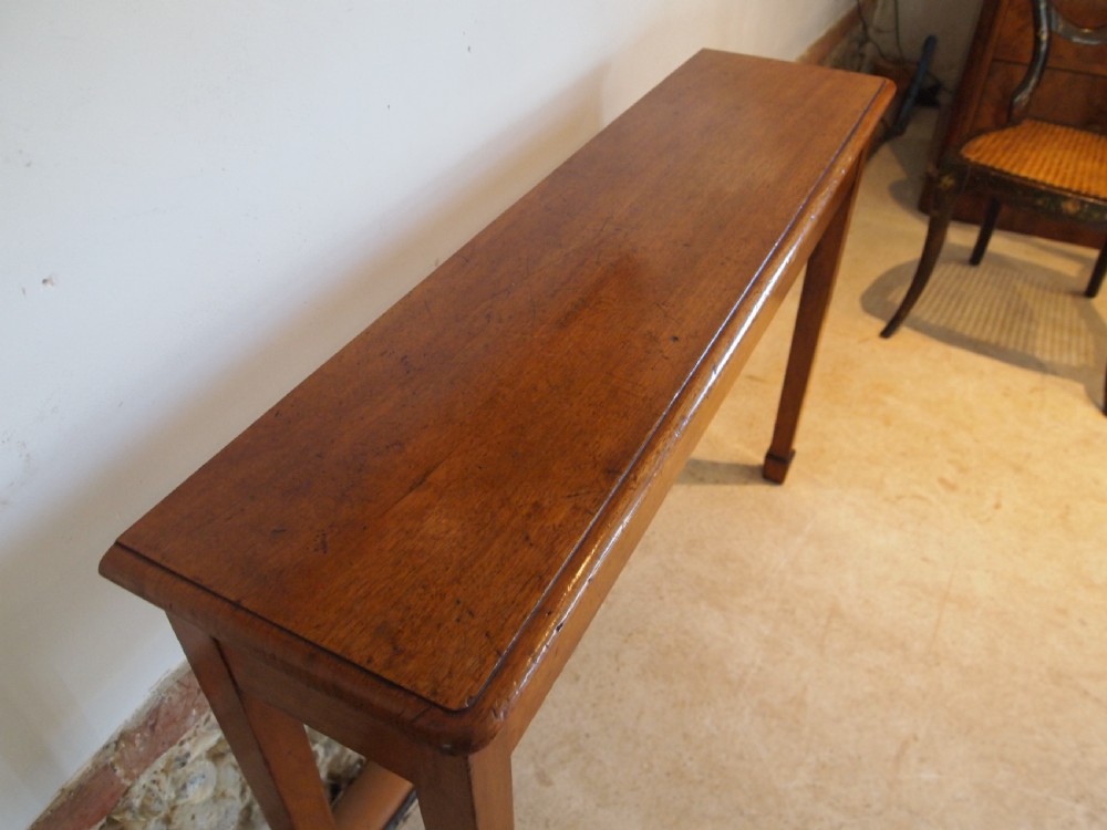 Table hall console side lamp slim Victorian Mahogany c1880 View IV
