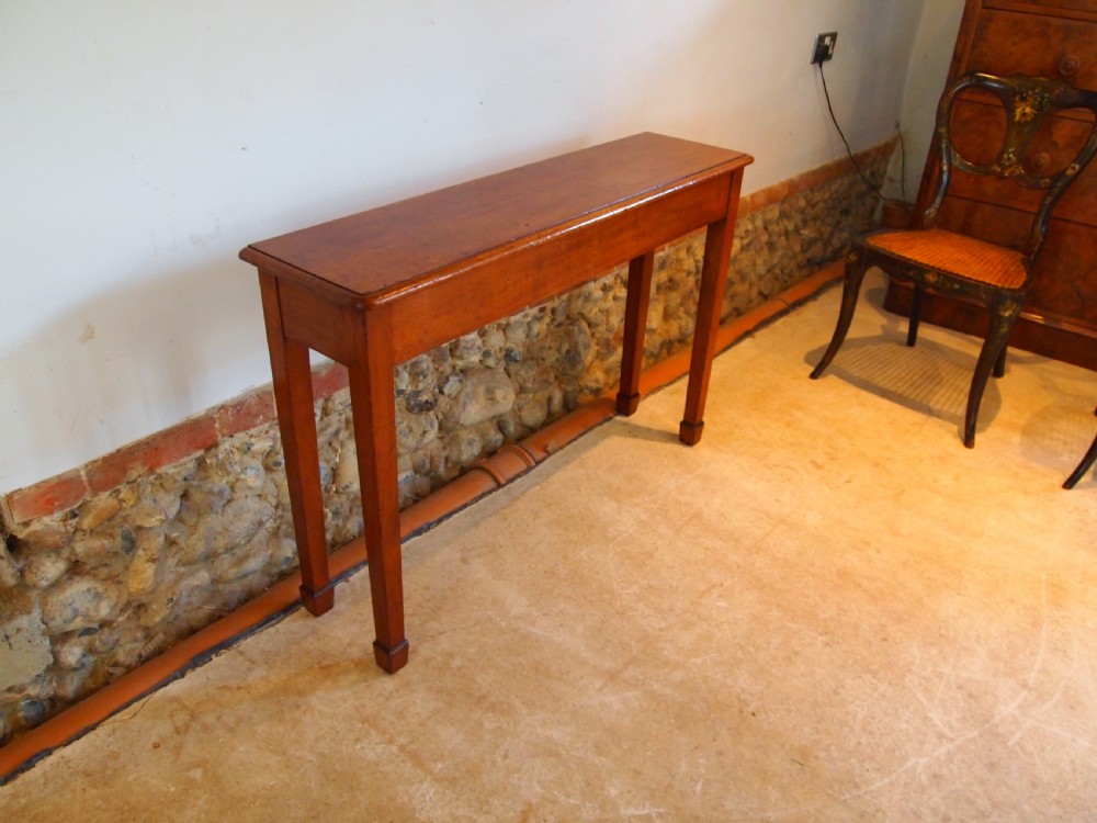 Table hall console side lamp slim Victorian Mahogany c1880 View VII