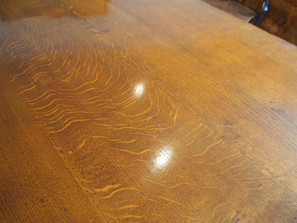 Table Oak refectory dining farmhouse c1920 View IX