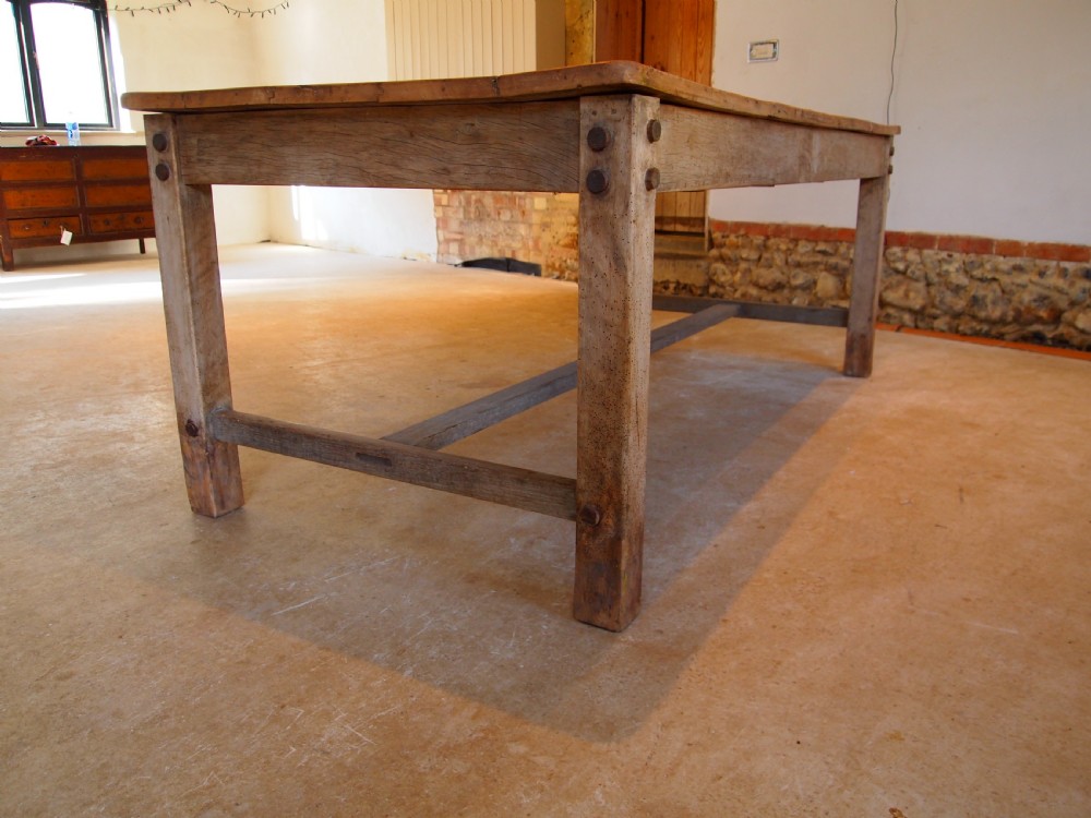 Table refectory farmhouse dining table George III c1820 View III