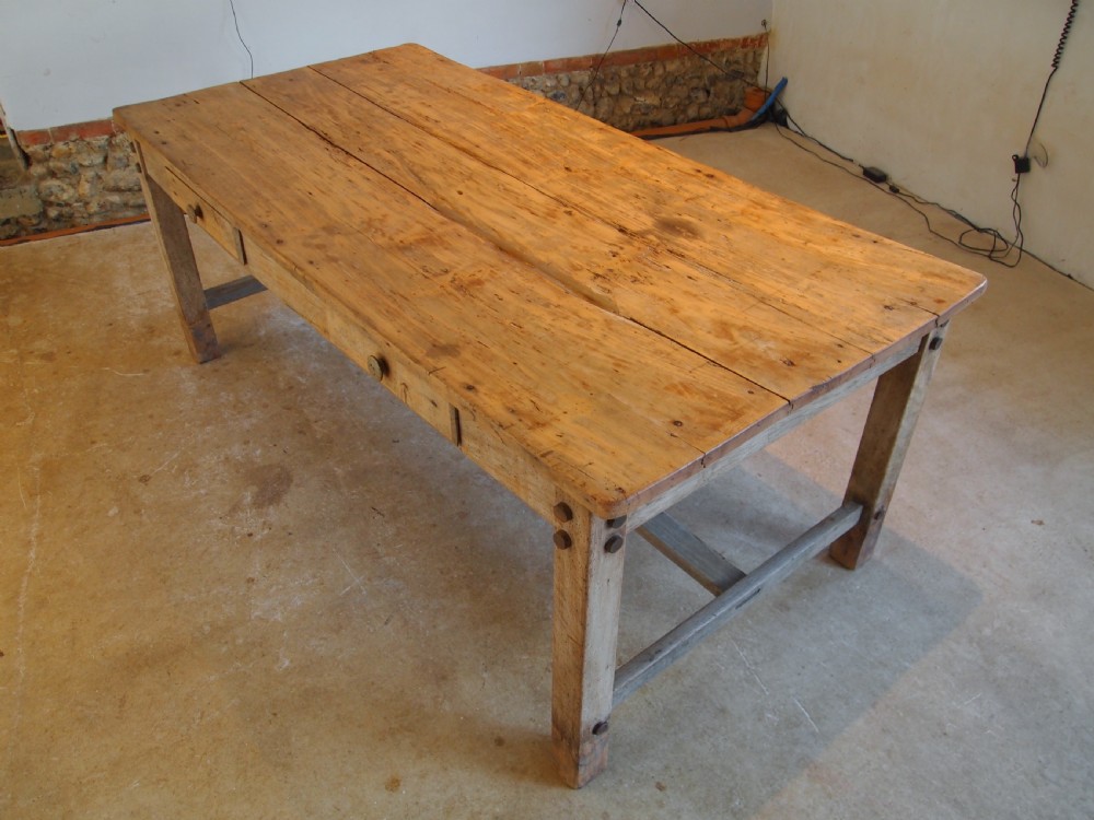 Table refectory farmhouse dining table George III c1820 View IV