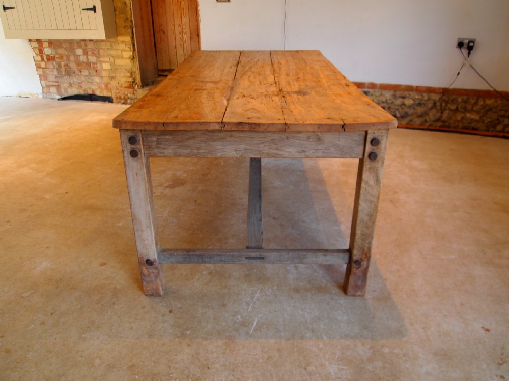 Table refectory farmhouse dining table George III c1820 View VI