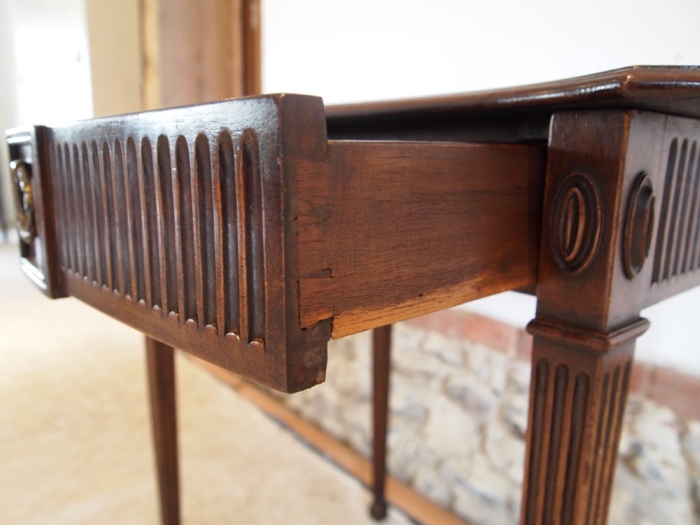 Table hall lamp side console Victorian Mahogany c1890 View IV