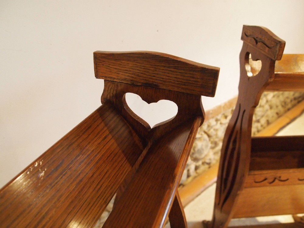 Bookcase trough Canterbury rare pair Arts and Crafts Oak c1900 View IX
