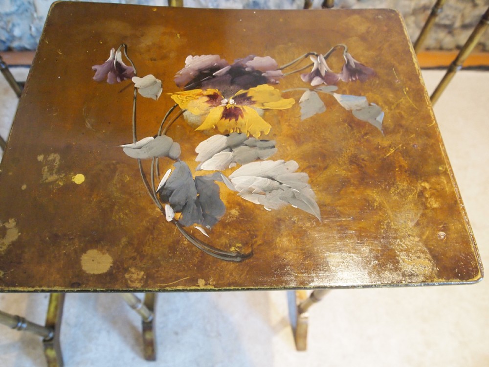 Tables nest of Victorian painted tables c1890 View IV