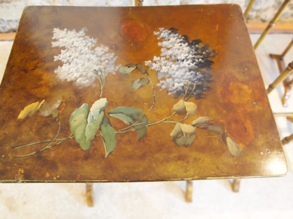 Tables nest of Victorian painted tables c1890 View VI