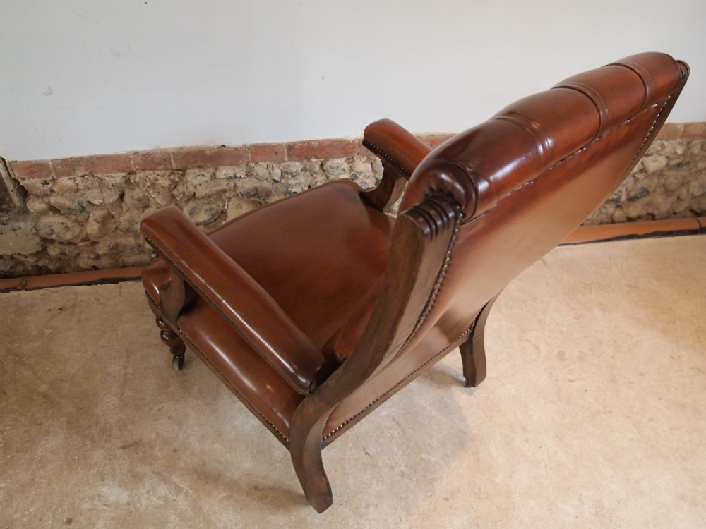 Chair stunning Victorian library reading armchair c1870 View V