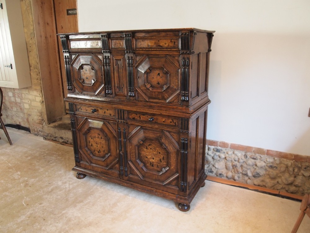 Cupboard pantry dresser press outstanding 17th century design Oak c1900