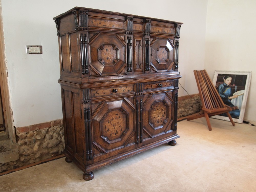 Cupboard pantry dresser press outstanding 17th century design Oak c1900 View II