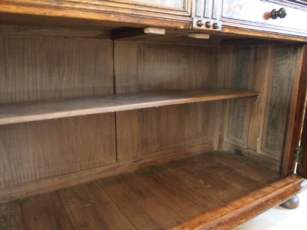 Cupboard pantry dresser press outstanding 17th century design Oak c1900 View IX
