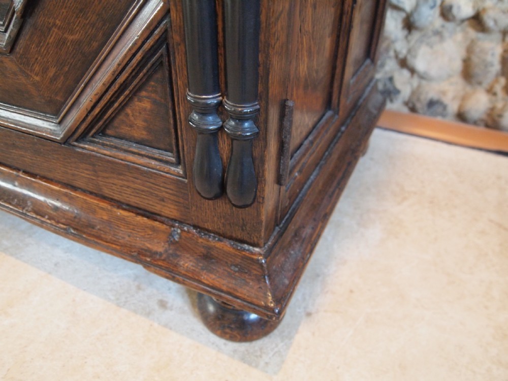 Cupboard pantry dresser press outstanding 17th century design Oak c1900 View XI