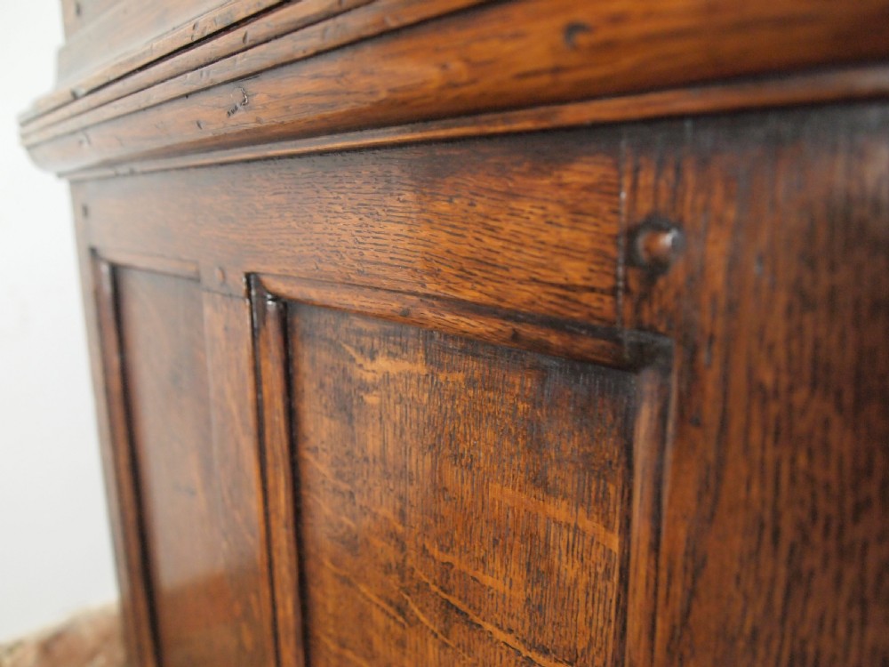 Cupboard pantry dresser press outstanding 17th century design Oak c1900 View XIII